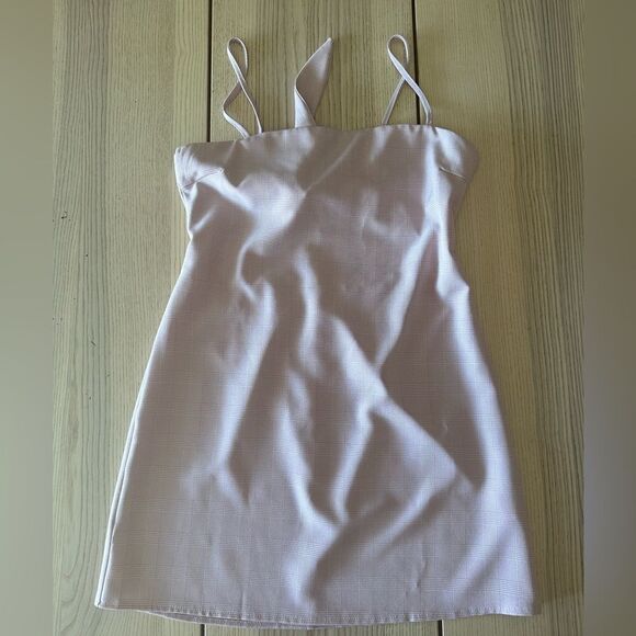 Princess Polly Light pink fit & flare open back summer Barbie mini dress - Sz 10 - Picture 1 of 7